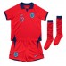 England Bukayo Saka #17 kläder Barn VM 2022 Bortatröja Kortärmad (+ korta byxor)